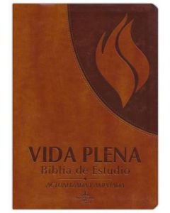 Biblia RVR1960 Vida Plena Actualizada y Ampliada Sentipiel Color Cafe, con Indice