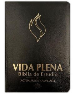 Biblia RVR1960 Vida Plena Actualizada y Ampliada Sentipiel Color Negro, con Indice