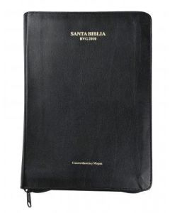 Biblia RVG2010 Reina Valera Gomez, Imitacion Piel, Tamaño Compacta, Color Negro con Cierre
