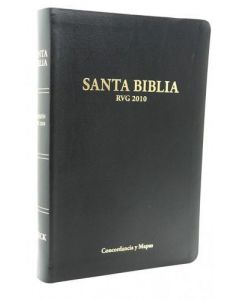 Biblia RVG2010 Reina Valera Gomez, piel fabricada, Tamaño Manual, Color Negro