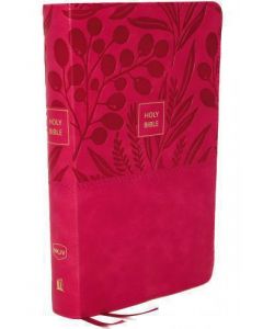 Biblia NKJV (ingles) Tamaño Manual, Sentipiel Color Rosa, Letra Grande