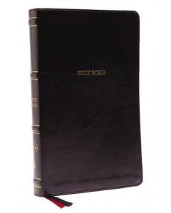 Biblia NKJV (ingles) Tamaño Manual, Sentipiel Color Negro, Ultra Delgada, Canto Dorado
