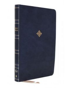 Biblia NKJV (ingles) Tamaño Grande, Sentipiel Color Azul, Letra Grande, Ultradelgada