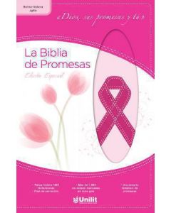 Biblia RVR60 Promesas Edicion Especial Rosa Mujer Cancer
