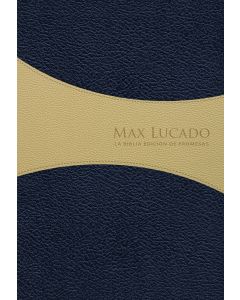 Biblia RVR60 Promesas Max Lucado Imitacion Piel Azule Crema Tamaño Manual