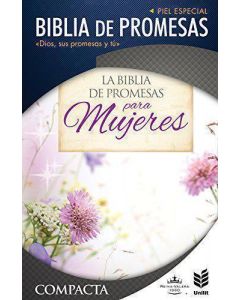 Biblia RVR60 Promesas Mujeres Compacta Letra Grande Piel Especial Floral Indice