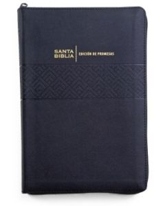 Biblia de Promesas RVR1960, Tamaño Gigante, Imitacion Piel Color Negro con Cierre e Indice