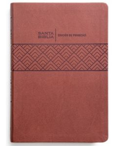 Biblia de Promesas RVR1960, Tamaño Gigante, Imitacion Piel Color Cafe con Cierre e Indice
