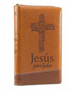 Biblia de Promesas Jesus para Todos, Tamaño Manual, Imitacion Piel, Color Marfil Con Cierre