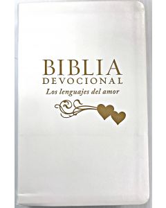 Biblia NTV Devocional Los Lenguajes Del Amor Piel Especial Blanco Tamaño Manual