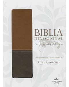 Biblia RVR60 Lenguajes Del Amor Devocional Imitacion Piel Cafe Tamaño Grande Indice Gary Chapman