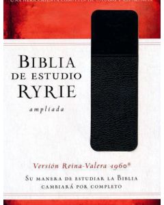 Biblia RVR60 Ryrie Estudio Ampliada Imitacion Piel Negro Tamaño Grande Charles Ryrie