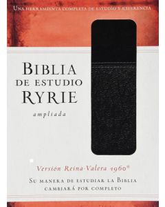 Biblia RVR60 Ryrie Estudio Ampliada Piel Negro Indice Charles Ryrie