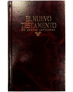 Biblia NVI Nuevo Testamento en Cuatro Versiones Tapa Dura Rojo