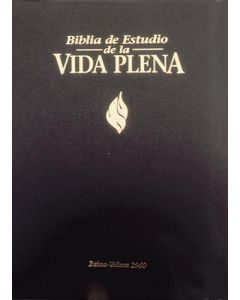 Biblia RVR60 Vida Plena Estudio Tapa Dura Negro Tamaño Grande