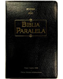 Biblia RVR60 NVI Paralela Imitacion Piel Negro Tamaño Grande