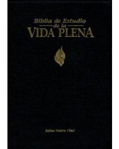 Biblia RVR60 Vida Plena Estudio Piel Especial Negro Tamaño Grande Indice