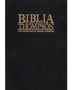 Biblia RVR60 Thompson Estudio Piel Especial Negro Tamaño Grande Indice