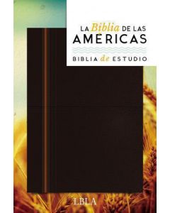 Biblia LBLA De Las Americas Estudio Imitacion Piel Cafe Gris Naranja