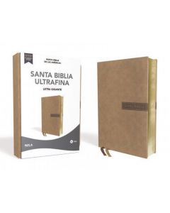 Biblia Ultrafina, NBLA Nueva Biblias De Las Americas, Letra Gigante, Imitacion Piel, Color Beige, Canto Dorado