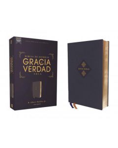 Biblia NBLA de Estudio Gracia y Verdad, Sentipiel, Azul Marino con Indice
