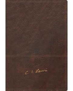 Biblia RVR77 Reflexiones de C. S Lewis, Imitacion piel, color cafe,canto bronce