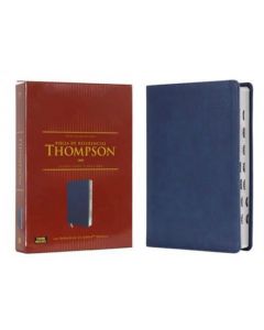Biblia RVR77 Thompson, Imitacion Piel, Color Azul Con Indice