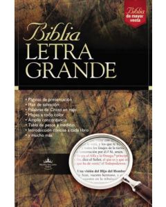 Biblia RVR60 Letra Grande Imitacion Piel Negro Tamaño Grande