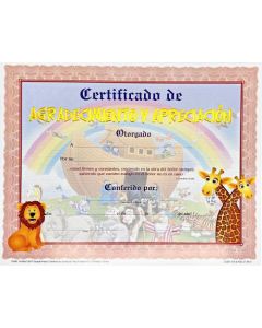 Certificado De Agradecimiento Y Apreciacion Niños
