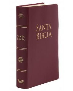 Biblia RVR1960 Manual, Cubierta Vinyl, Color Borgoña, Letra 12 puntos