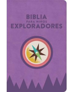 Biblia RVR1960 Para Niños Exploradores, Imitacion Piel, Color Lila, Diseño Compas