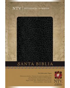 Biblia NTV Referencia Ultrafina Imitacion Piel Negro Tamaño Manual