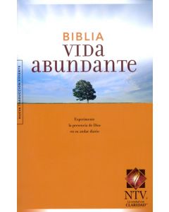 Biblia NTV Vida Abundante Rustico Naranja Azul Tamaño Manual