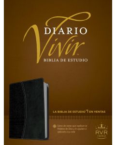 Biblia RVR60 Diario Vivir Estudio Piel Especial Negro Tamaño Grande