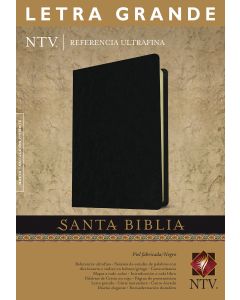 Biblia NTV Referencia Ultrafina Letra Grande Imitacion Piel Negro Tamaño Grande