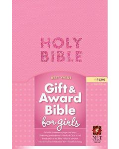 Bible NLT Gift & Award for Girls Bubble Gum Pink