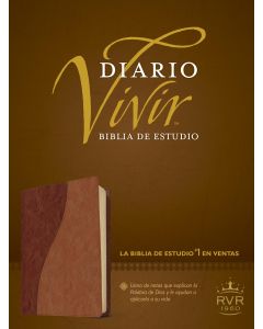 Biblia RVR60 Diario Vivir Estudio Piel Especial Cafe Tamaño Grande