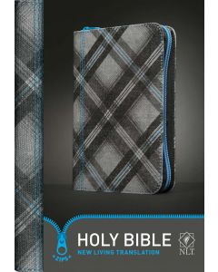 Bible NLT Zips Canvas Cover Zipper Blue