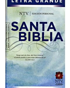 Biblia NTV Edicion Personal Letra Grande Tapa Dura Celeste Letra Grande Tamaño Manual