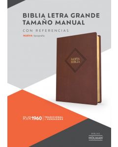 Biblia RVR1960 Tamaño Manual, Imitacion Piel Color Cafe