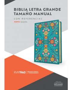 Biblia RVR1960 Tamaño Manual, Imitacion Piel, Floreada
