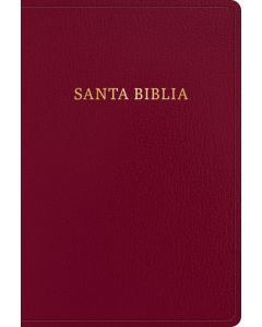 Biblia RVR1960 Imitacion Piel, Tamaño Gigante, Color Borgoña con Indice
