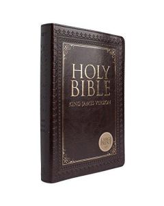 Bible KJV Giant Print Imitation Leather Brown Index