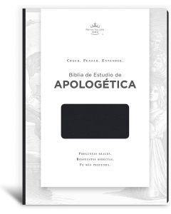 Biblia RVR60 Apologetica Estudio Imitacion Piel Negro Tamaño Grande