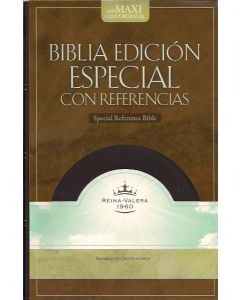 Biblia RVR60 Edicion Especial Con Referencias Maxi Concordancia Imitacion Piel Cafe Tamaño Manual