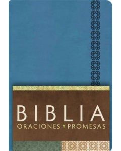 Biblia RVC Oraciones Y Promesas Imitacion Piel Azul Tamaño Manual Indice