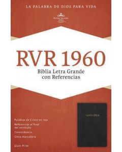 Biblia RVR60 Letra Grande Referencias Imitacion Piel Negro Indice