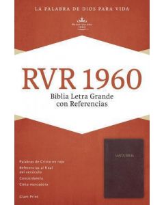 Biblia RVR60 Letra Grande Referencias Imitacion Piel Vino