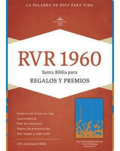 Biblia RVR60 Regalos y Premios Imitacion Piel Azul Oceano Papaya