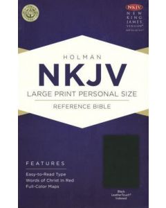 Bible NKJV Large Print Personal Size Reference Imitation Leather Black Index